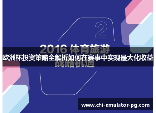 欧洲杯投资策略全解析如何在赛事中实现最大化收益